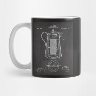 Coffee Percolator Patent - Coffee Shop Art - Black Chalkboard Mug